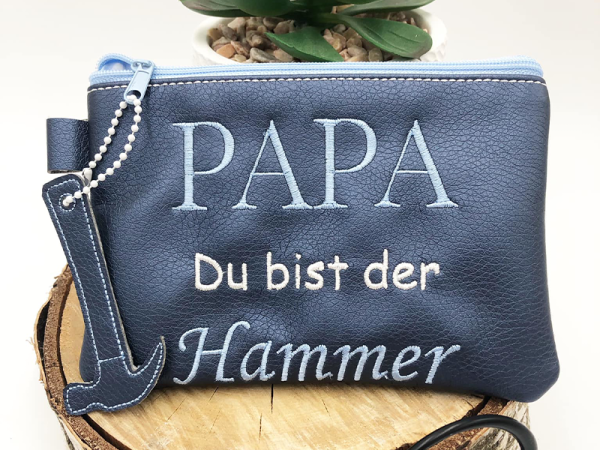 Papa Du bist der Hammer Spruch Vatertag -  Stickdatei